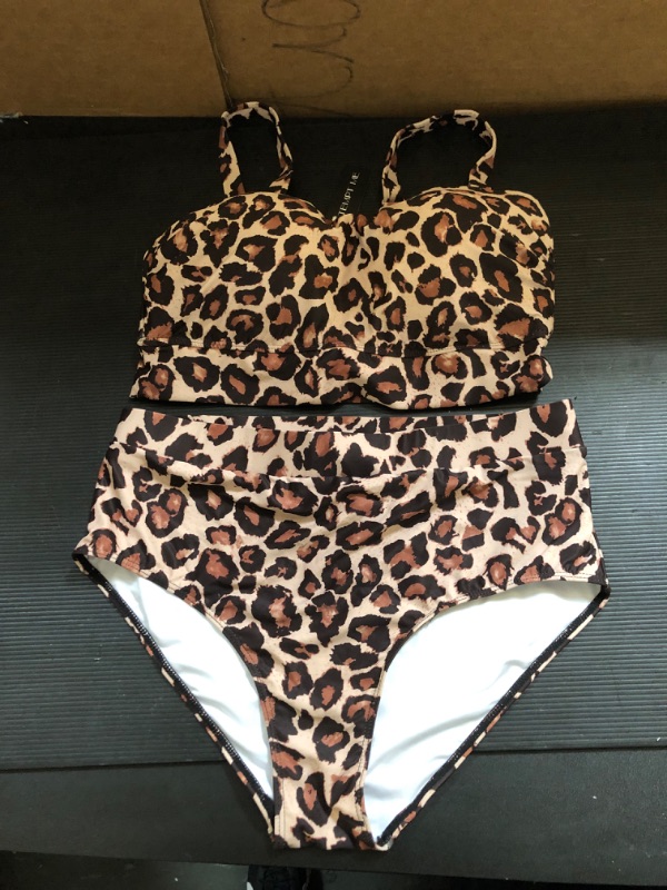 Photo 1 of 14 W WOMENS SWIMWEAR Swimwear Women High Waist Swimsuit Push Up Bikini Woman Sexy Leopard Cross Bathing Set