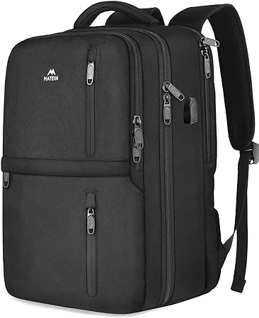 Photo 1 of MATEIN Travel Laptop Backpack, 15.6 Inch Laptop Backpack with USB Charging Port, TSA Friendly Carry on Business Luggage for Men & Women, Waterproof Computer Overnight Daypack for Work College, Black
