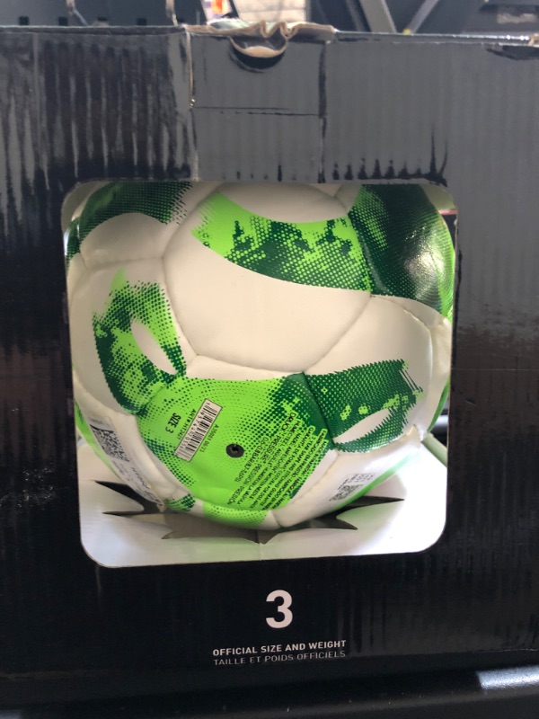 Photo 2 of adidas Unisex-Adult Tiro Match Soccer Ball White/Team Green/Team Solar Green/Black 3