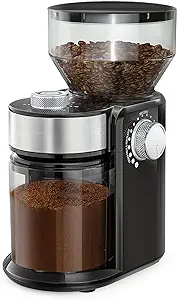 Photo 1 of Electric Burr Mill Coffee Grinder with 18 Precise Grind Settings for Espresso, Drip and French Press - Adjustable Burr Grinder in Black