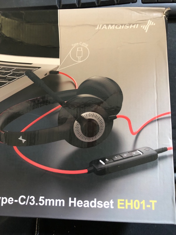 Photo 1 of USB Headset with Mic for PC, Single Ear (Monaural) Headset with Noise Cancelling Microphone in-line Control for Home Office Online Class Skype Zoom