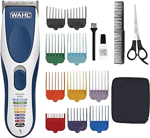 Photo 1 of Wahl Colour Pro Cordless Clipper, Hair Clippers for Men, Men’s Head Shaver, Colour Coded Guide Combs, Clippers for Family Hair Cuts, Easy Home Haircutting