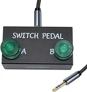 Photo 1 of Dual Switch Pedal for Guitar Effect Pedal With TRS Cable (Latch Dual Switch)