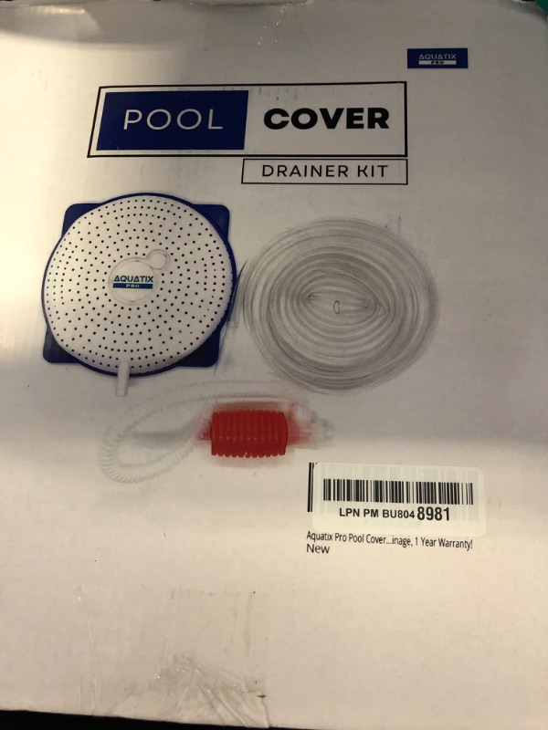 Photo 1 of Pool Cover Drainer Kit for Above Ground Swimming Pools by Aquatix Pro, Premium Pool Cover Siphon with 16 Feet Hose & Pump, Suitable for All Coverings, Quick and Easy Water Drainage, 1 Year Warranty!
