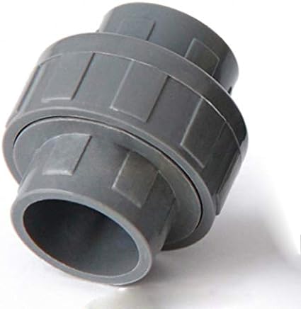 Photo 1 of Fitting PvC Water Pipe Union Water Supply Pipe Fittings Pipe Connector Drainage Joint 1 Piece - (Type: Grey/Inner Diameter 20mm)