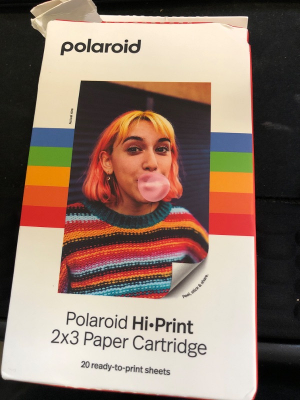 Photo 2 of Polaroid Hi-Print Paper - 2x3 Paper Cartridge (20 Sheets) Dye-Sub (Not ZINK) Cartridge Single Pack