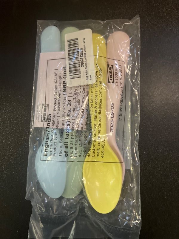 Photo 1 of KALAS Spoon, Mixed Colours, Set of 4