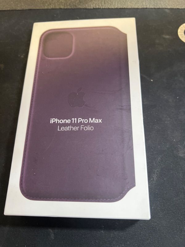 Photo 2 of iPhone 11 Pro Max Leather Folio - Aubergine