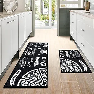 Photo 1 of Kitchen Rugs Sets of 2,Washable Kitchen Mat Set,Non Slip Super Absorbent Kitchen Rugs and Mats for Floor Decorations,17x48 Inch+17X24 Inch Standing Mat for Kitchen,Floor,Home,Sink,Laundry