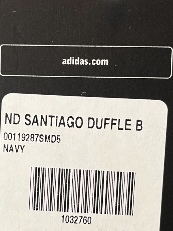 Photo 1 of ADIDAS NAVY BLUE NOTRE DAME FIGHTING IRISH COLLEGE CARRY-ON SANTIAGO DUFFEL BAG