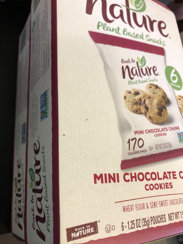 Photo 2 of Back to Nature Mini Chocolate Chunk Cookie, 1.25 Ounce - 6 per pack  2BOXES