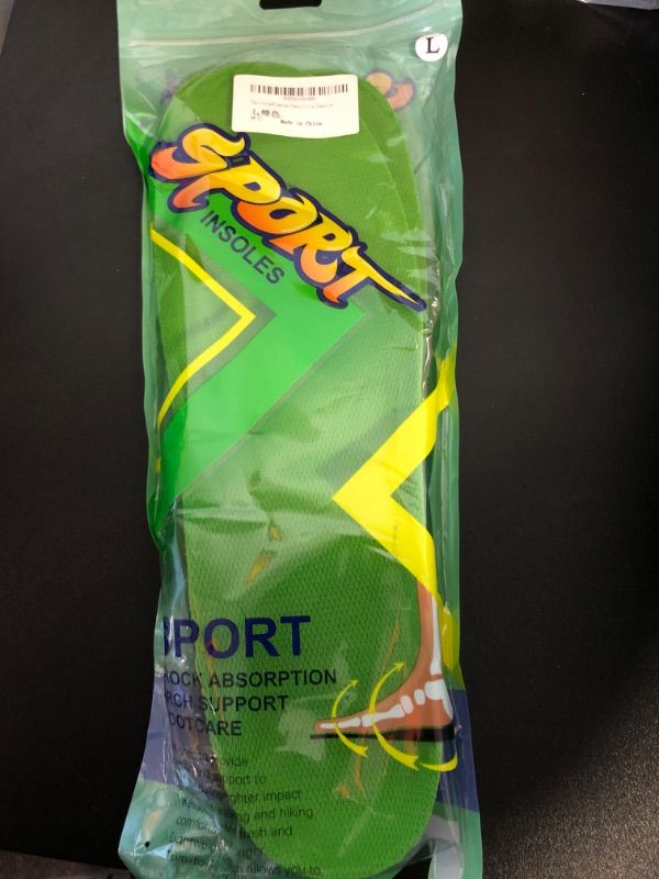 Photo 1 of Plantar Fasciitis Insoles|Arch Support Insoles for Men Women|Flat Feet Relief Pain Orthotics |Shoe Inserts for Standing All Day, Work Boots Insole Inserts(L,Green) Green L(Men 8.5-9.5/Women 10.5-11.5)