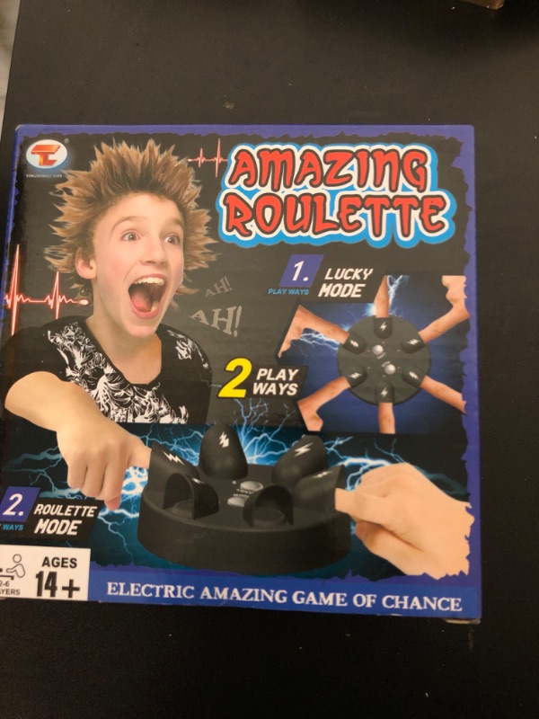 Photo 2 of XIAOHONG Electric Shock Finger Polygraph Micro, Shock Roulette Party Games, Electric Finger Roulette Shocking Game, Lie Detector Reloaded Shock, Table Game Funny Punishment Prop for Family Bar Party