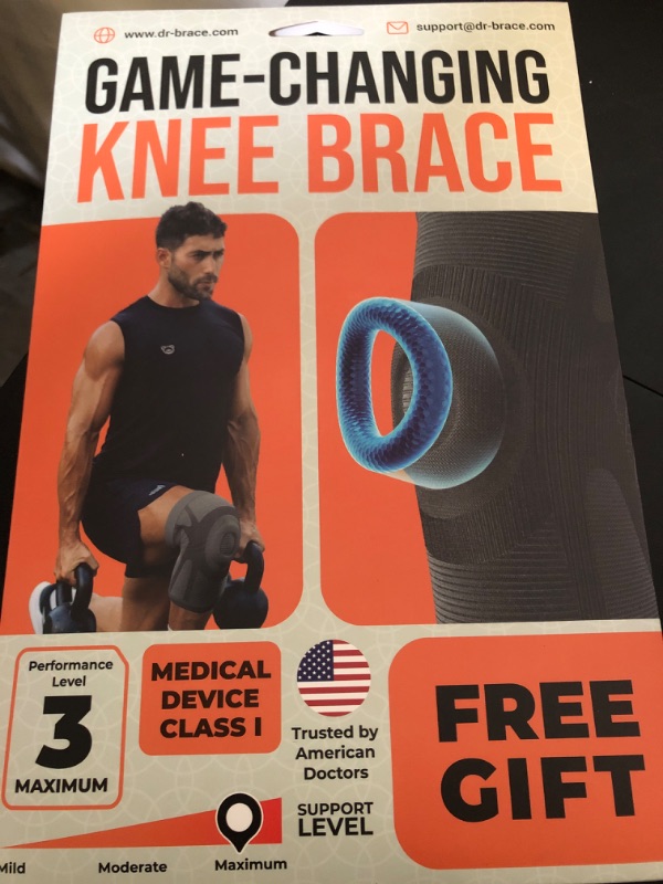 Photo 2 of DR. BRACE ELITE Knee Brace For Knee Pain, Compression Knee Sleeve With Patella Pad For Maximum Knee Support And Fast Recovery For Men And Women-Please Check How To Measure Video(Pluto, MED