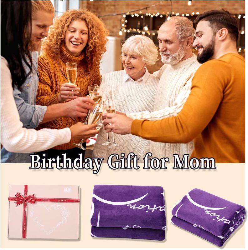 Photo 1 of 
GCQC Gifts for Mom from Daughter Son, I Love You Mom Blanket Birthday Gifts for Mothers Soft Cozy Warmer Fuzzy Bed Throw Blanket