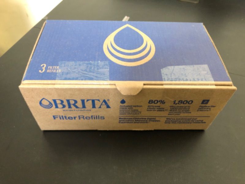 Photo 2 of Brita Refillable Filter Refill Packs for Pitchers and Dispensers, 80% Less Plastic*, For Use with Reusable Refill Shell (Sold Separately), Lasts 2 Months, 3 Count