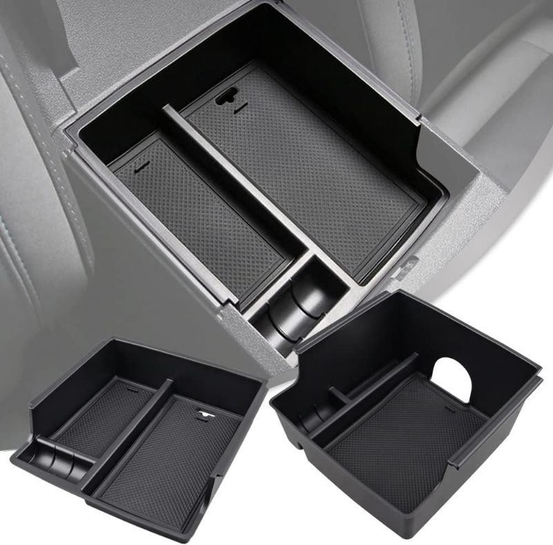 Photo 1 of Center Console Organizer Tray Bronco Armrest Storage Box Insert Storage Compatible with 6th Gen Ford Bronco 2021 2022 2023 2024 2/4-Door