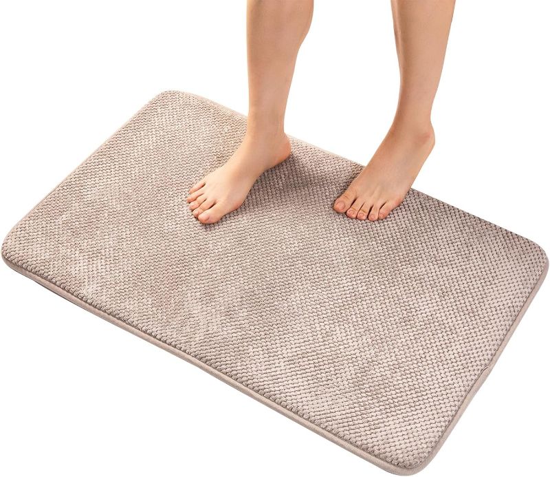 Photo 1 of Bathroom Rugs Memory Foam Thickening Carpet for Bathroom-PVC Non-Slip Back/Simple Pure Color Rugs Nordic Style