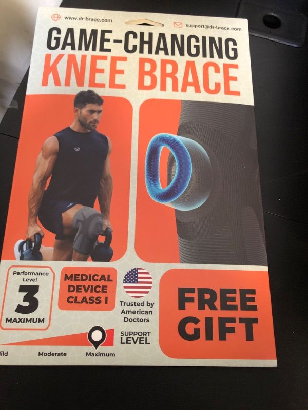 Photo 2 of DR. BRACE ELITE Knee Brace For Knee Pain, Compression Knee Sleeve With Patella Pad For Maximum Knee Support And Fast Recovery For Men And Women-Please Check How To Measure Video (Pluto, Medium)