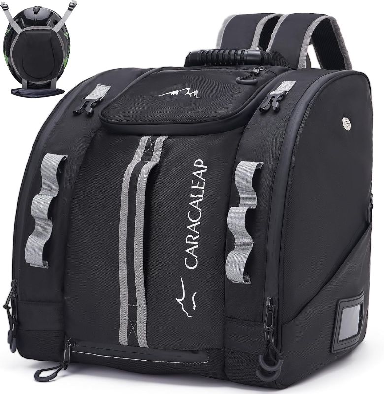 Photo 1 of 
Caracaleap Ski Boots Bag 54L, Fully Padded Ski Boot Backpack Snowboard Gear Travel Bag Water-Resistant Skiing Snowboard Travel Luggage with PVC Bottom...