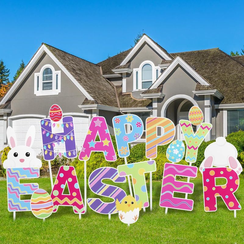 Photo 1 of 
Happy Easter Yard Signs Decorations (Letters)