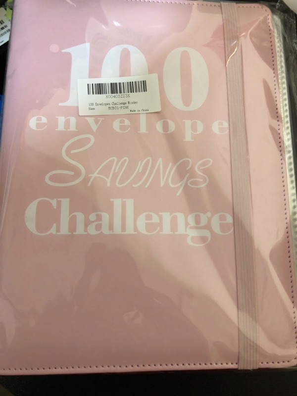 Photo 2 of 100 Envelopes Money Saving Challenge Binder A5 Budget Binder Saving Envelopes Book with Cash Envelopes and Labels Sticker Leather Binder Financial Planner for Budgeting Money Organizer (Pink)