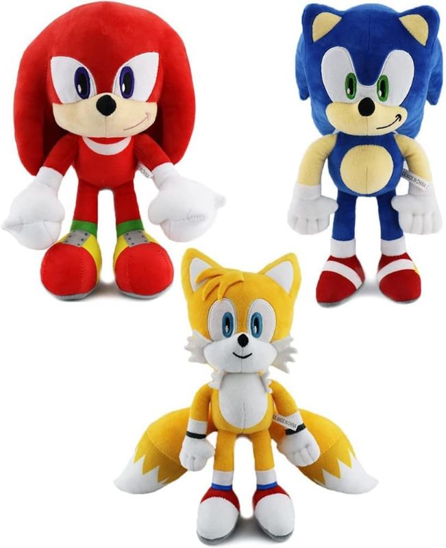 Photo 1 of 12" Sonic Plush Toys,Sonic Stuffed Animals,Knuckles Shadow Tails Plushies Doll Toys Gifts for Boys and Girls