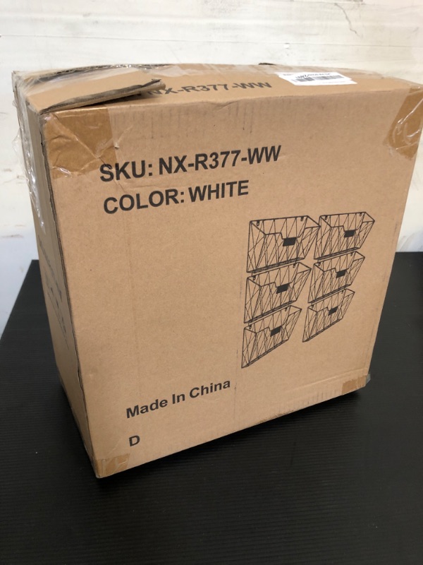 Photo 1 of Wall File Holder 6 Pockets Hanging Wall File Organizer, for Papers, Files Clipboard & Magazine Organizer, Wall Mount File Holder Rack for Office Home, White 6 Pack White