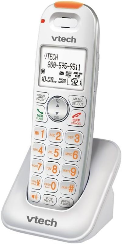 Photo 1 of VTech SN6107 CareLine Accessory Cordless Handset, White | Requires a VTech SN6197 or Other Models to Operate