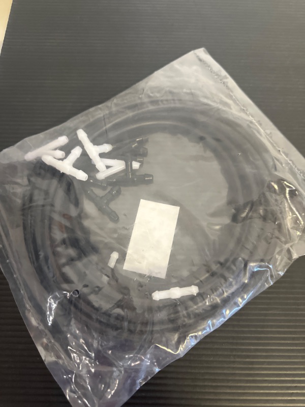 Photo 1 of NGHEY Windshield Washer Hose Kit, 4 Meters Windshield Rubber Hose with 12 PCS Hose Connectors, Connect Car Water Pump and Nozzles for Most Car Windshield Tubing (Black)