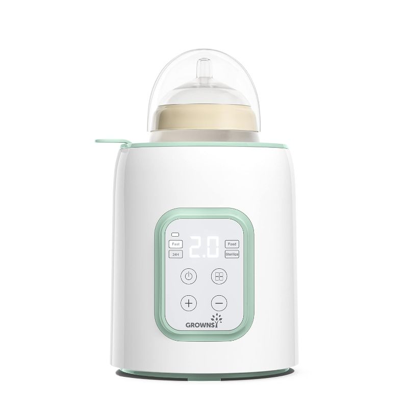 Photo 1 of GROWNSY Baby Bottle Warmer, 8-in-1 Fast Baby Milk Warmer with Timer for Breastmilk or Formula, Accurate Temperature Control, 24H Keep, Food Heater&Defrost BPA-Free Bottle Warmer for All Bottles- Green
