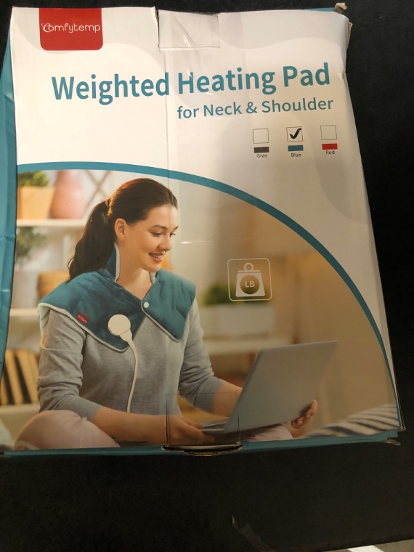 Photo 2 of Heating Pad for Neck and Shoulders and Back, Comfytemp FSA HSA Eligible Weighted Electric Heat Pad for Pain Relief, 2.6lb Large Heated Wrap, 9 Heat Settings, 11 Auto-Off, Birthday Gifts for Women Men
