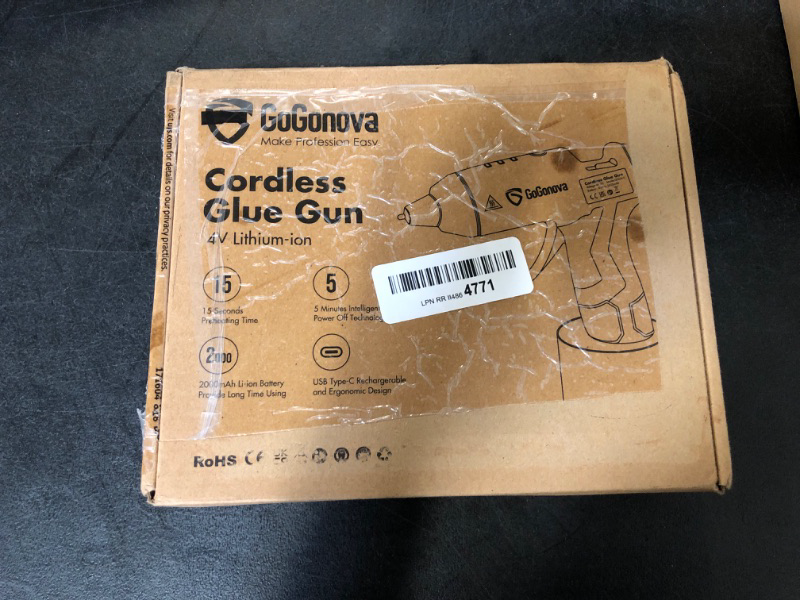 Photo 2 of GoGonova Cordless Hot Glue Gun, 15s Fast Preheating with 2Ah Built-in Battery Hot Melt Glue Gun, Smart Power-Off, Kit with 25 Pcs Premium Mini Glue Sticks...
