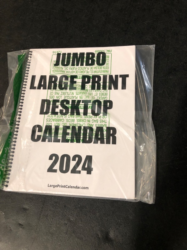 Photo 1 of Jumbo Large Print Desktop Calendar 2024