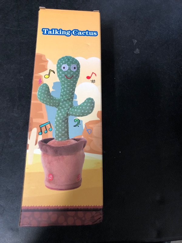 Photo 2 of Baby Toys Dancing Talking Cactus for Boys Girls,Dancing Singing Talking Recording Mimic Repeating What You Say Cactus Toy with 120 English Songs Electronic Light Up Plush Cactus Give for Kids Gifts
