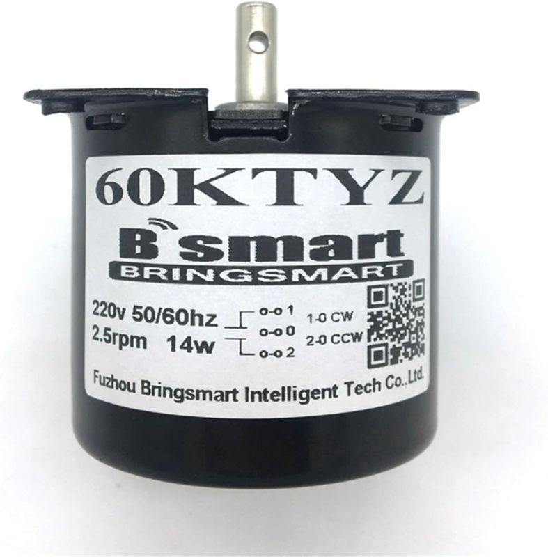 Photo 1 of 60KTYZ AC Motor 220V 110V Motor 2.5rpm Low Speed High Electric Metal Gear Reducer Motors bbq (Size : 110V 15rpm)
