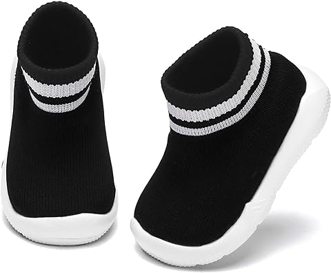 Photo 1 of 18-24 months Engtoy Baby Sock Shoes Baby Walking Shoes Infant Non-Slip Breathable Slippers with Soft Rubber Sole Baby Boys Girls Slip On Sneakers
