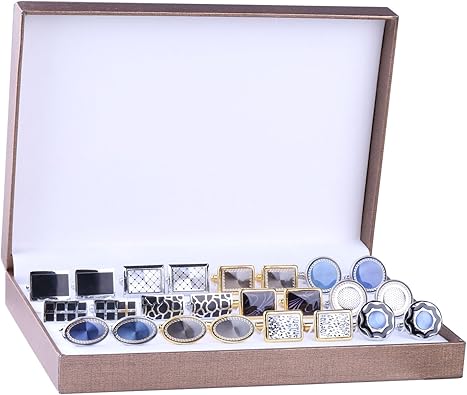 Photo 1 of BodyJ4You Cufflink 12 Pairs Two Tone Classy Stylish Men's Cuff Links Elegant Gift Box
