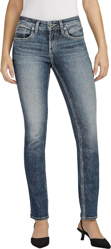 Photo 1 of Womens Small Silver Jeans Co. Women's Suki Mid Rise Curvy Fit Straight Leg Jeans
