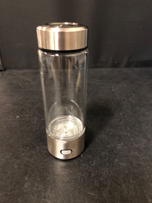 Photo 2 of 
Hydrogen Water Bottle, Portable Hydrogen Water Ionizer Machine, Hydrogen Water Generator, Rechargeable Hydrogen Rich Water Glass Health Cup for Home Travel (Silvery)
