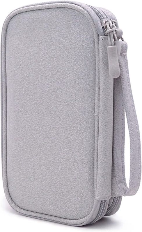 Photo 1 of Diabetes Bags for Supplies Diabetic Supply Organizer Travel Storage Bag Carrying Case for Insulin Pens, Glucose Meter, Alcohol Prep Pads, Test Strips, Testing Kit, Lancets, Vials, Medication (Grey)
