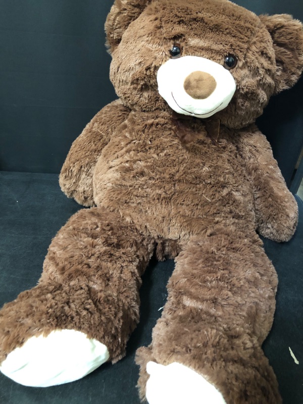 Photo 2 of 36 inch Big Teddy Bear Cute Giant Stuffed Animals Soft Plush Bear for Girlfriend Kids, Dark Brown
