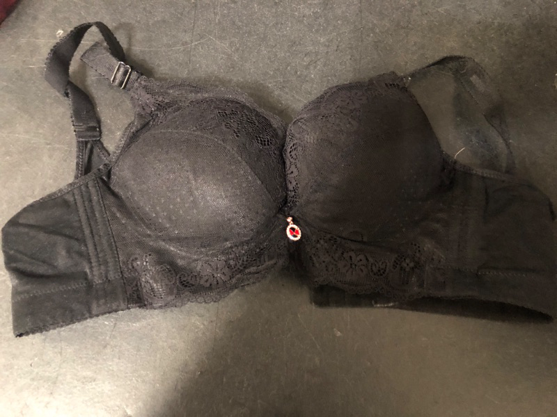 Photo 2 of Size 40+ DD Sexy Lace Bra for Women Push Up Underwire Comfortable Bralette - With 2 Extra Extenders
