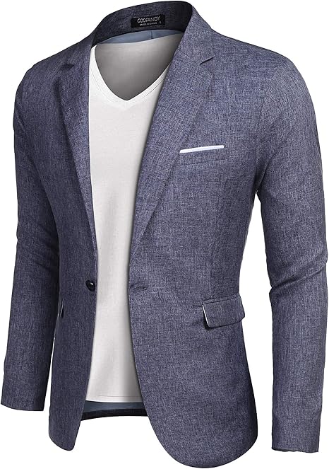 Photo 1 of Mens Medium COOFANDY Men's Blazer Casual Sport Coats Slim Fit One Button Suit Jacket Lightweight Sports Jacket
