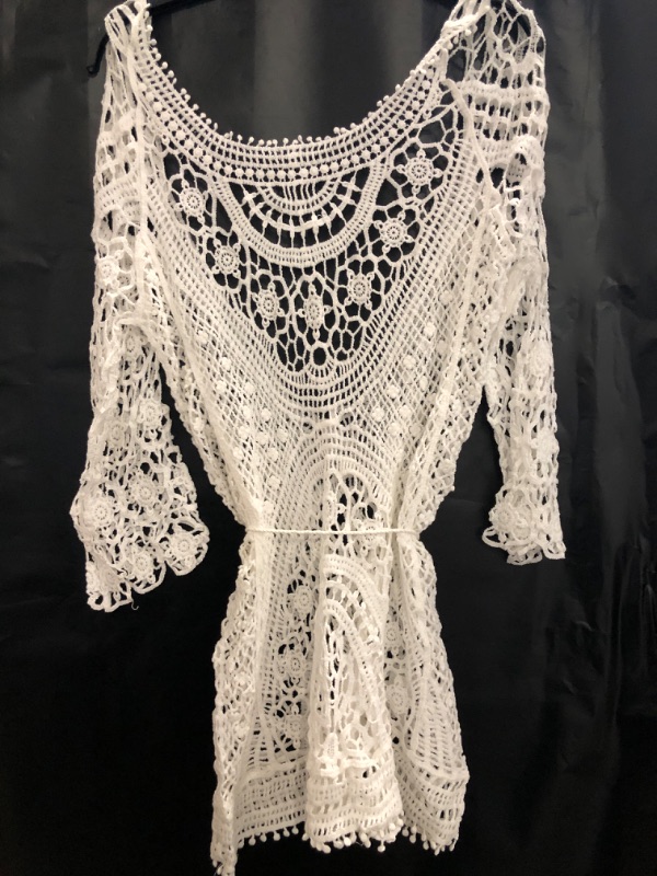 Photo 2 of Womens Medium Jeasona Women’s Bathing Suit Cover Up Crochet Lace Bikini Swimsuit Dress
