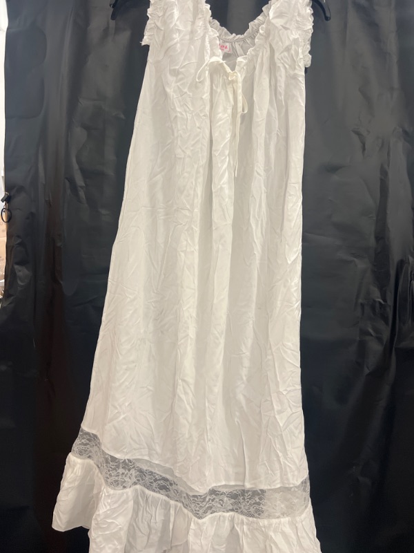 Photo 1 of Womans Medium Singingqueen Womens' Cotton Nightgown Nightshirt Ladies Victorian Sleepwear Dress Gown Pajamas Lounger
