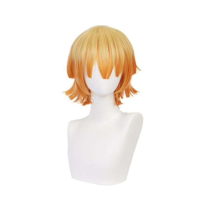 Photo 1 of Anime Agatsuma Zenitsu Cosplay wig for Demon Slayer: Kimetsu no Yaiba Characters Play Cosplay Wigs with Free Wig Cap
