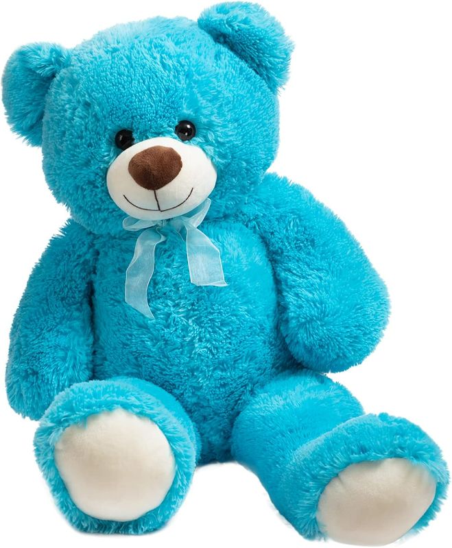 Photo 1 of HollyHOME Teddy Bear Plush Giant Teddy Bears Stuffed Animals Teddy Bear Love 36 inch Lake Blue
