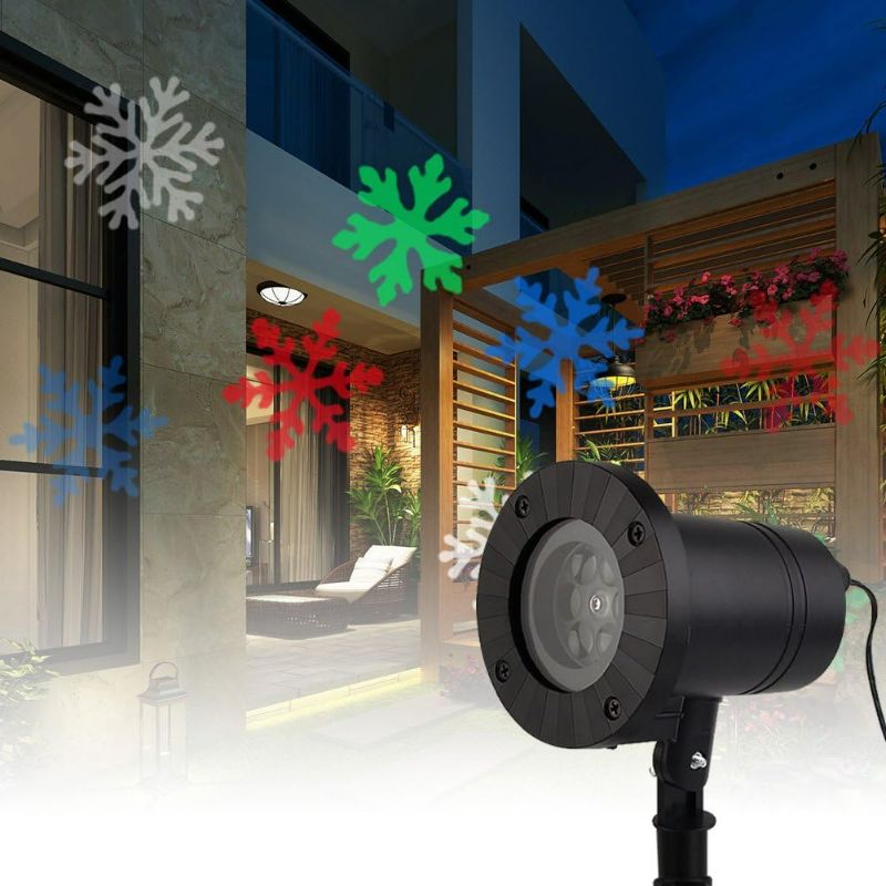 Photo 1 of Christmas Projector Light Moving Flurry Snowflake Spotlight LED for Outdoor Indoor Garden Landscape Yard Wall Bedroom Decoration (Colorful)
