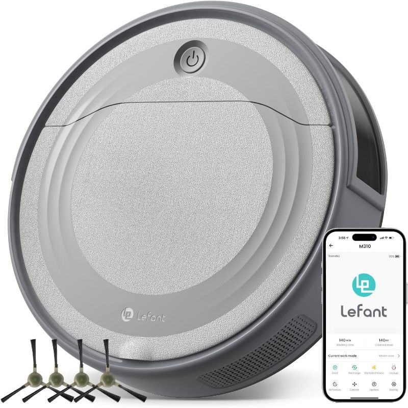 Photo 1 of Lefant M310 Robot Vacuum Cleaner-4500Pa Powerful Suction, PreciSense Detect, Slim, 140 Mins Self-Charging Robotic Vacuums, App/Voice,Works with Alexa, Ideal for Pet Hair, Hard Floors, Low Carpet
